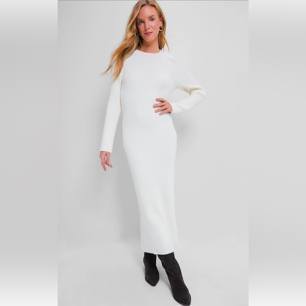 Z Supply White Long Sleeve Dress